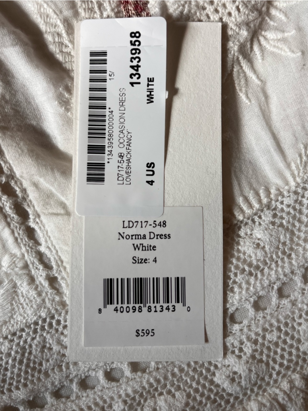 LoveShackFancy White Lace Maxi Dress - “Norma Dress” - Picture 4 of 9